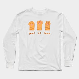 Yeah! Hi! Peace ginger's paw Long Sleeve T-Shirt